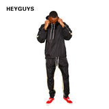 HEYGUYS one set street wear hip hop hoodie and pants