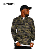 HEYGUYS  camouflage sweatshirts men high street wear