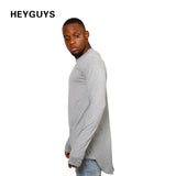HEYGUYS new original men pure color foundation Europe street style