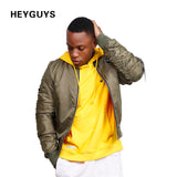 HEYGUYS Europe high street long zipper on sleeve hip Jacket