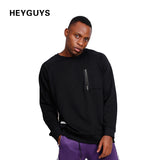 HEYGUYS 2018 Limited Edition black gray sweatshirts men long sleeve hip hop high street wear