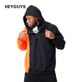 HEYGUYS  patchwork pullover Men sweatshirts men Hip Hop Street wear