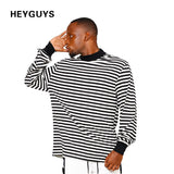 HEYGUYS original 2018 men's striped foundation Europe street style
