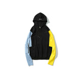 2018 hot mens hip hop patchwork hoodies street wear