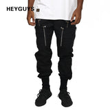 HEYGUYS 2018 new  fitness Pant  zipper pants mensweatpants