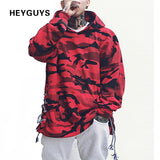 HEYGUYS HOT 2018 red  camouflage hoodie men sweatshirts
