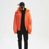 HEYGUYS 2018 warm high Europe size  street orange jacket Hip Hop Suit